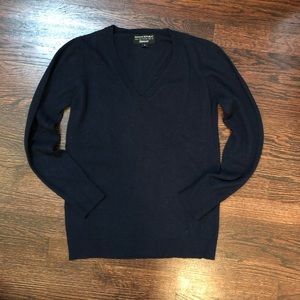 Navy wool sweater v neck